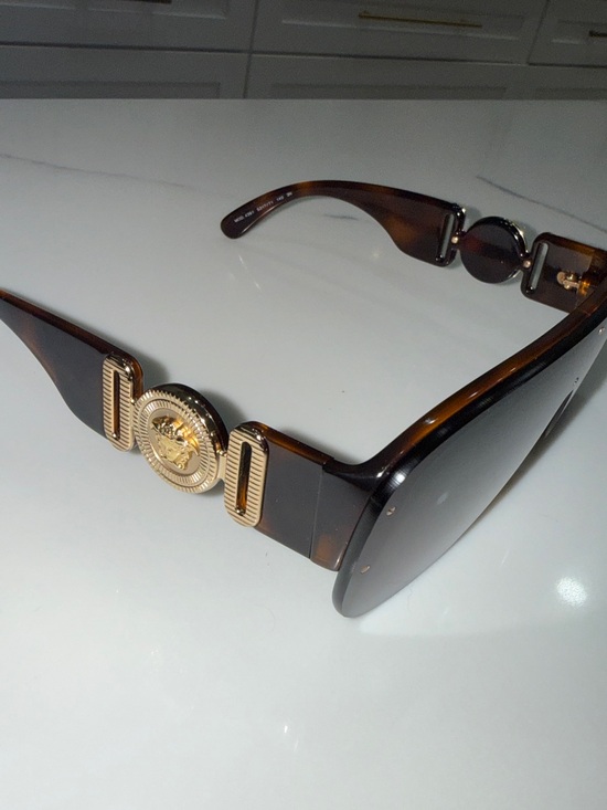 Versace Other - Versace Tortoiseshell Sunglasses with Gold Medallion Accent